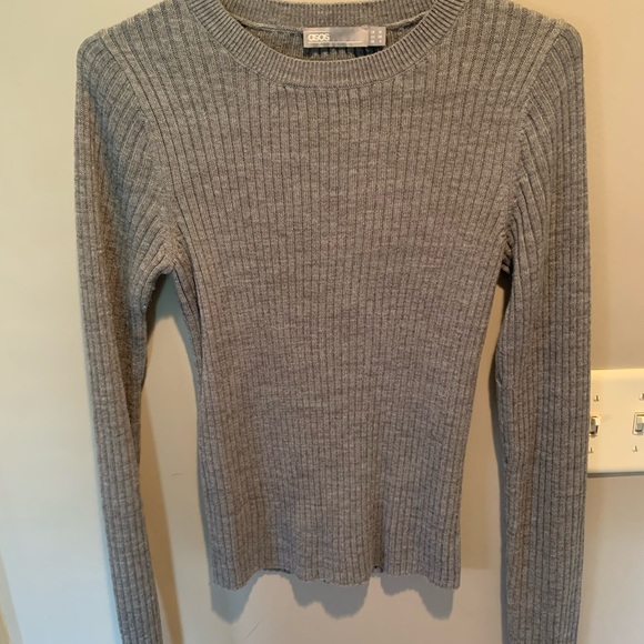 ASOS Grey Ribbed Sweater - Picture 1 of 3